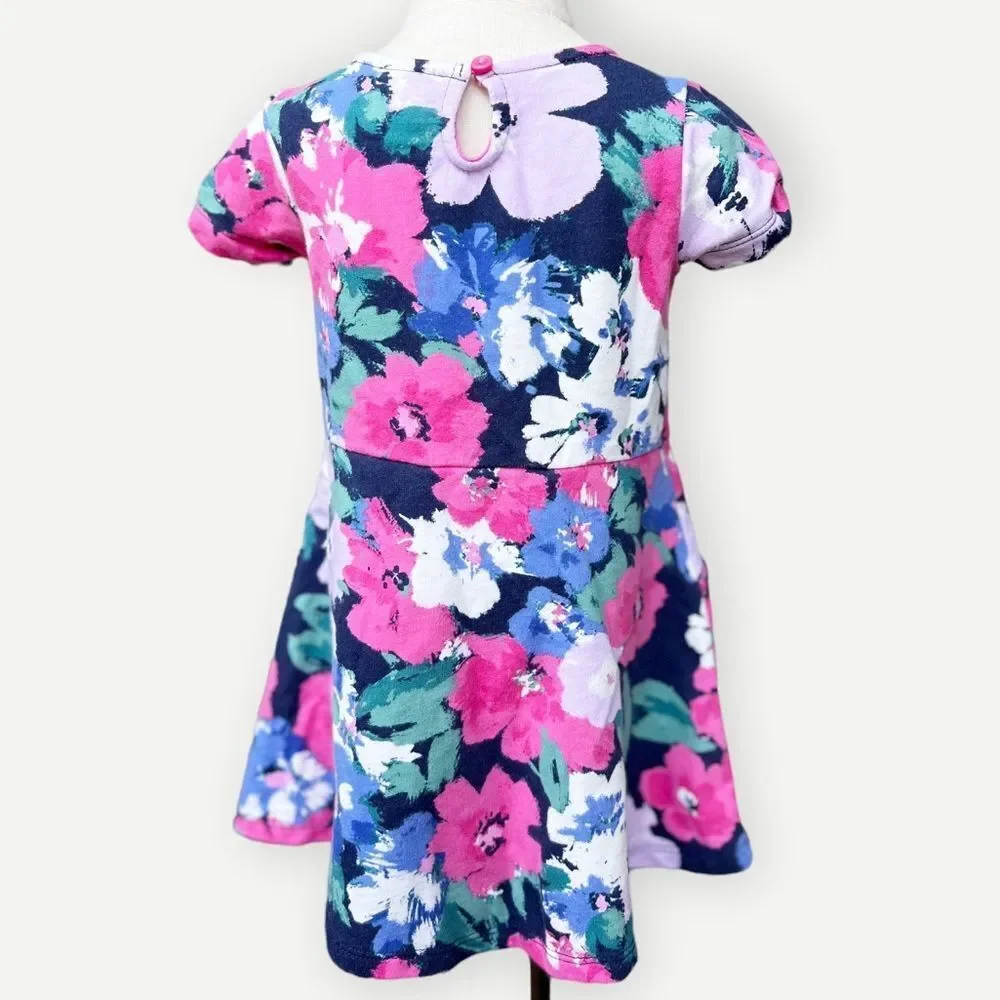 Gymboree Baby Girl Toddler Kids Short Sleeve Floral Print Dress. 18-24 Months.